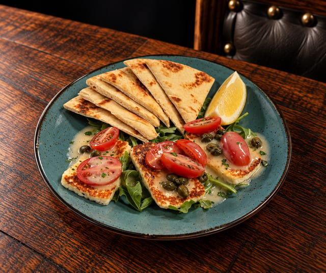 Grilled Halloumi Cheese.