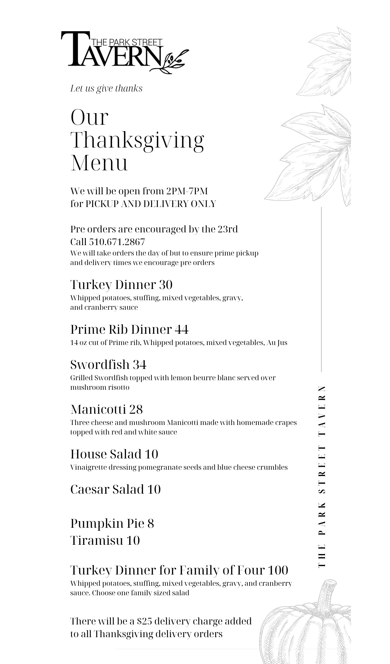 Thanksgiving Dinner Nyc 2024 Menu Johna Madella